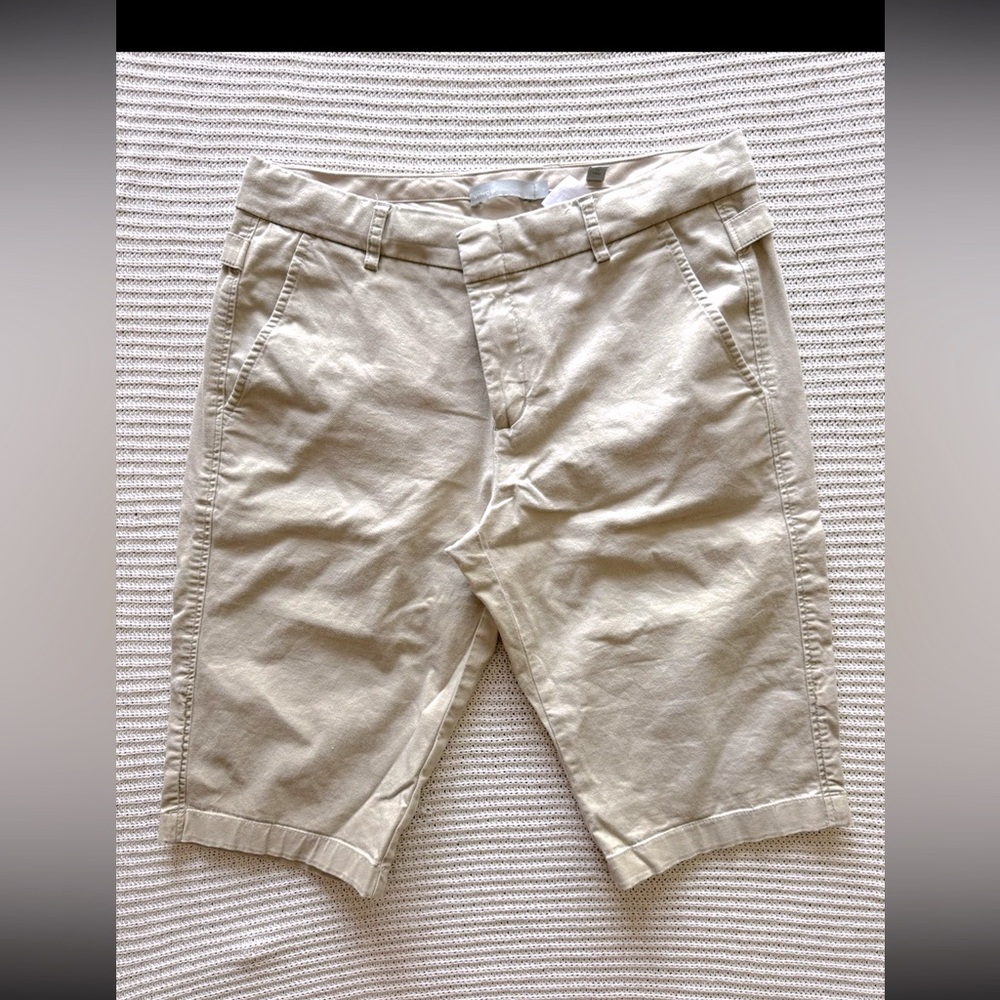 Vince Original Bermuda Shorts In Azurine Women's Size 6 Cotton Blend Pockets